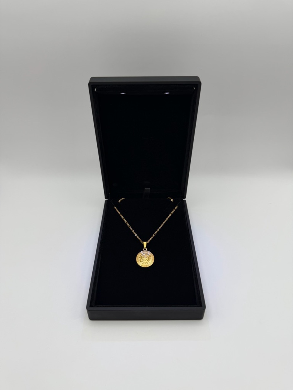 Gold Medusa Coin Necklace
